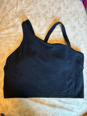 Lululemon Everlux Asymmetrical Tennis Tank in True Navy